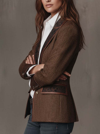Gisèle | Blazer con Apliques Estampados de Espiga