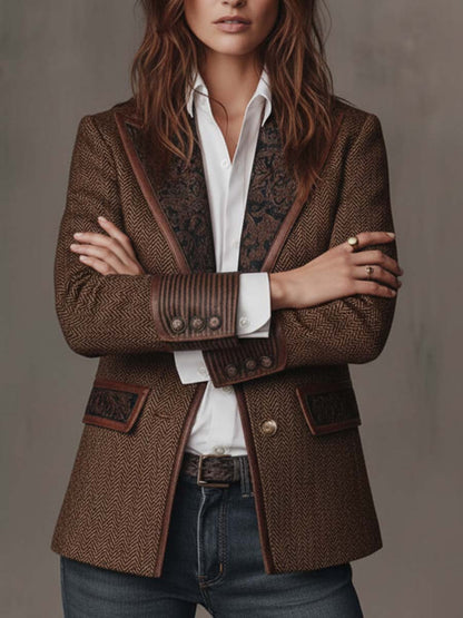 Gisèle | Blazer con Apliques Estampados de Espiga