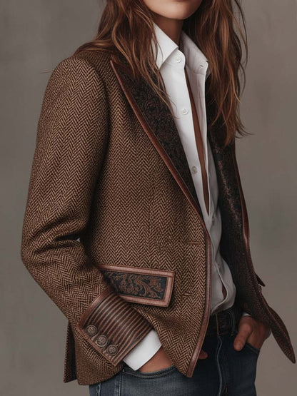 Gisèle | Blazer con Apliques Estampados de Espiga