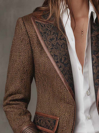 Gisèle | Blazer con Apliques Estampados de Espiga
