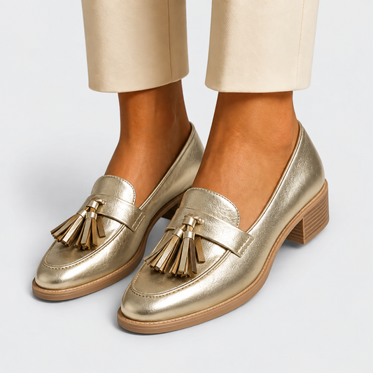 Mocasines dorados Amaia
