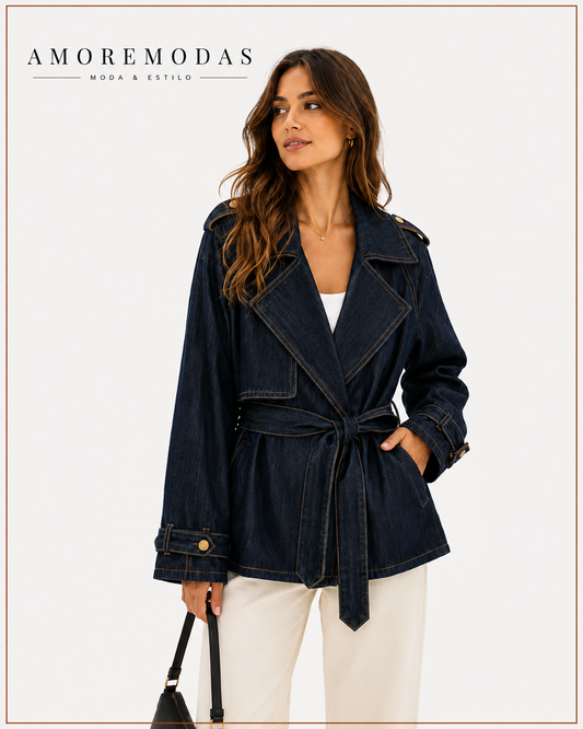 Chaqueta vaquera clásica para mujer