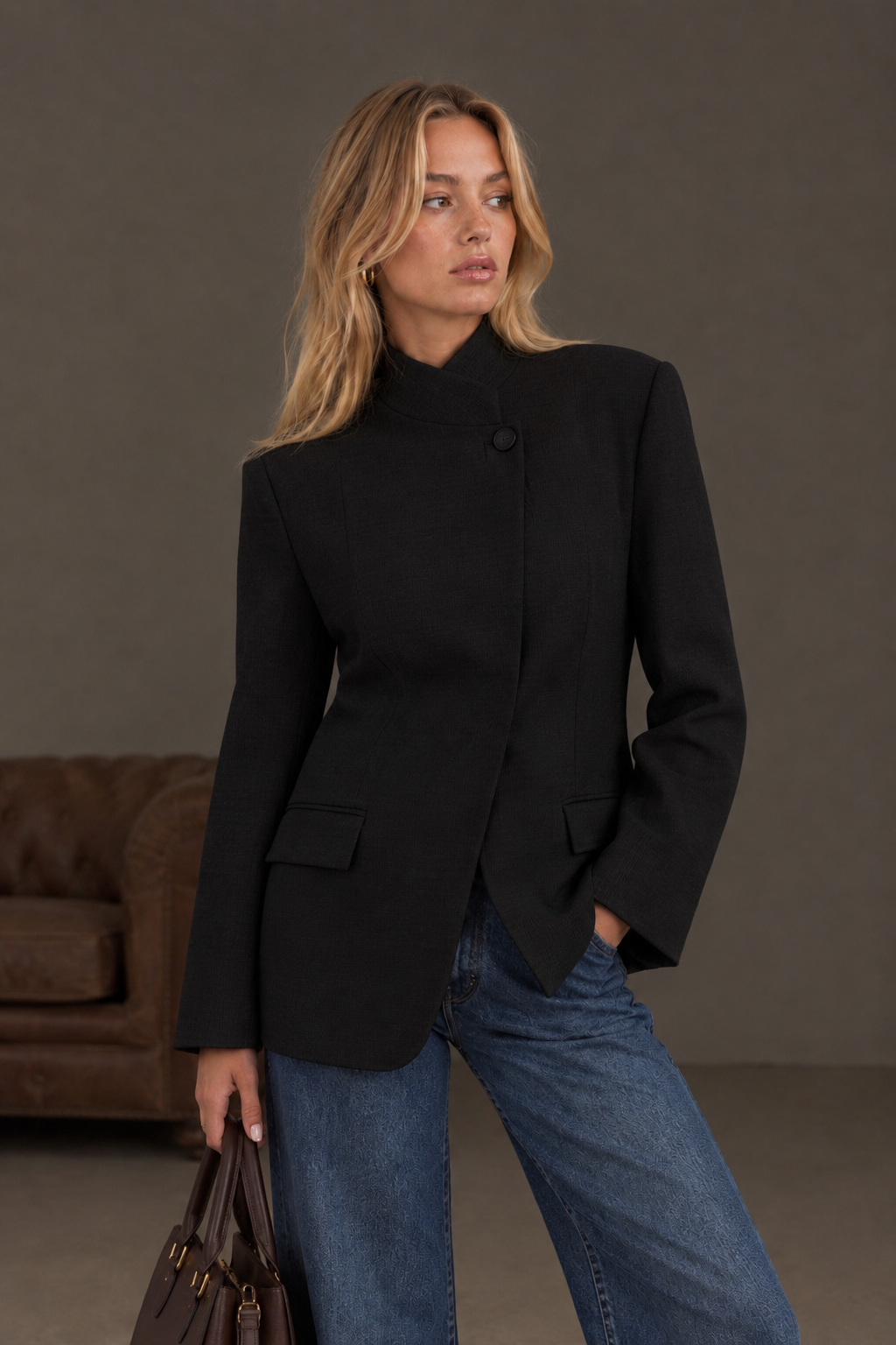Blazer cruzada abierta Alessia