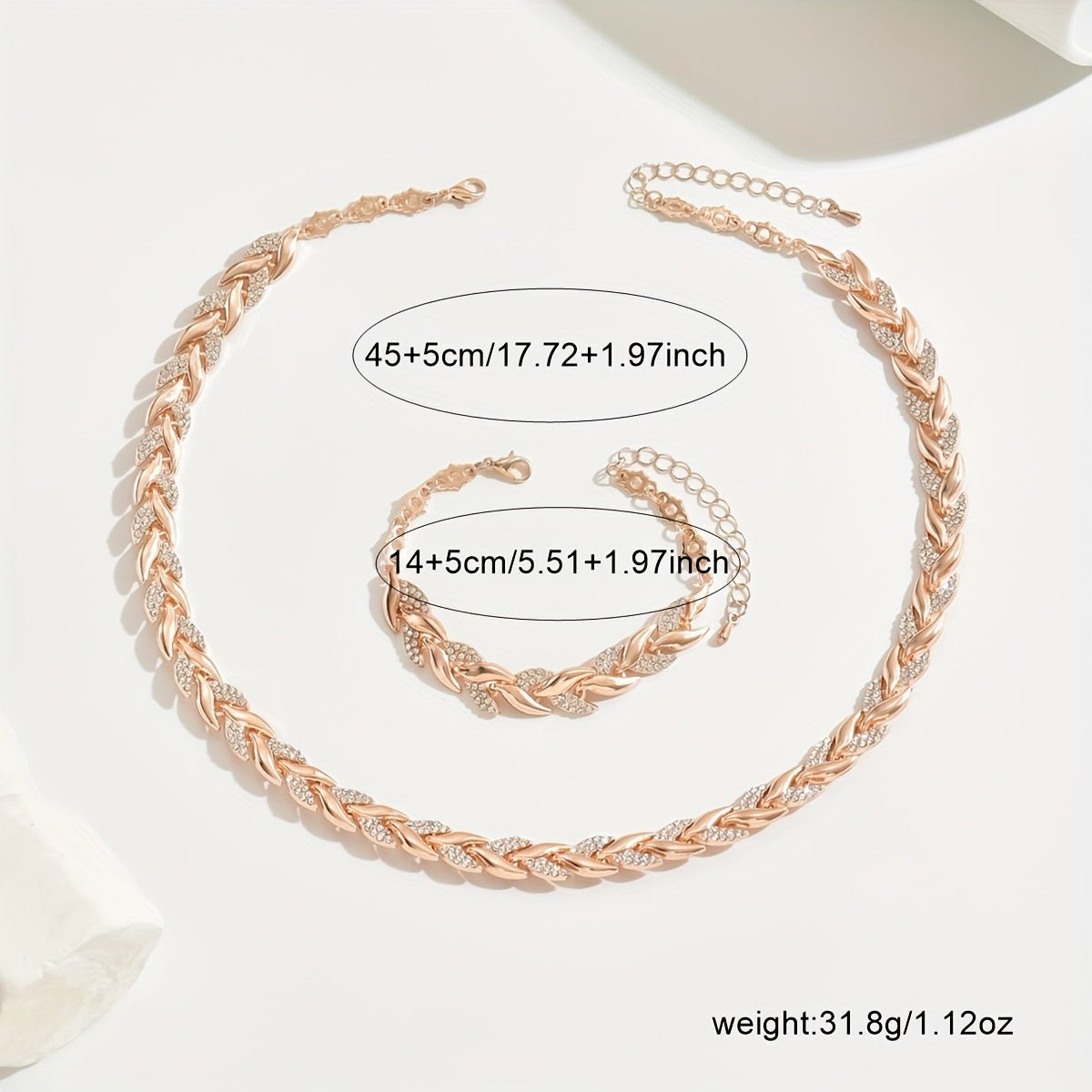 Conjunto de joyas con cristales