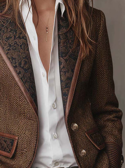 Gisèle | Blazer con Apliques Estampados de Espiga