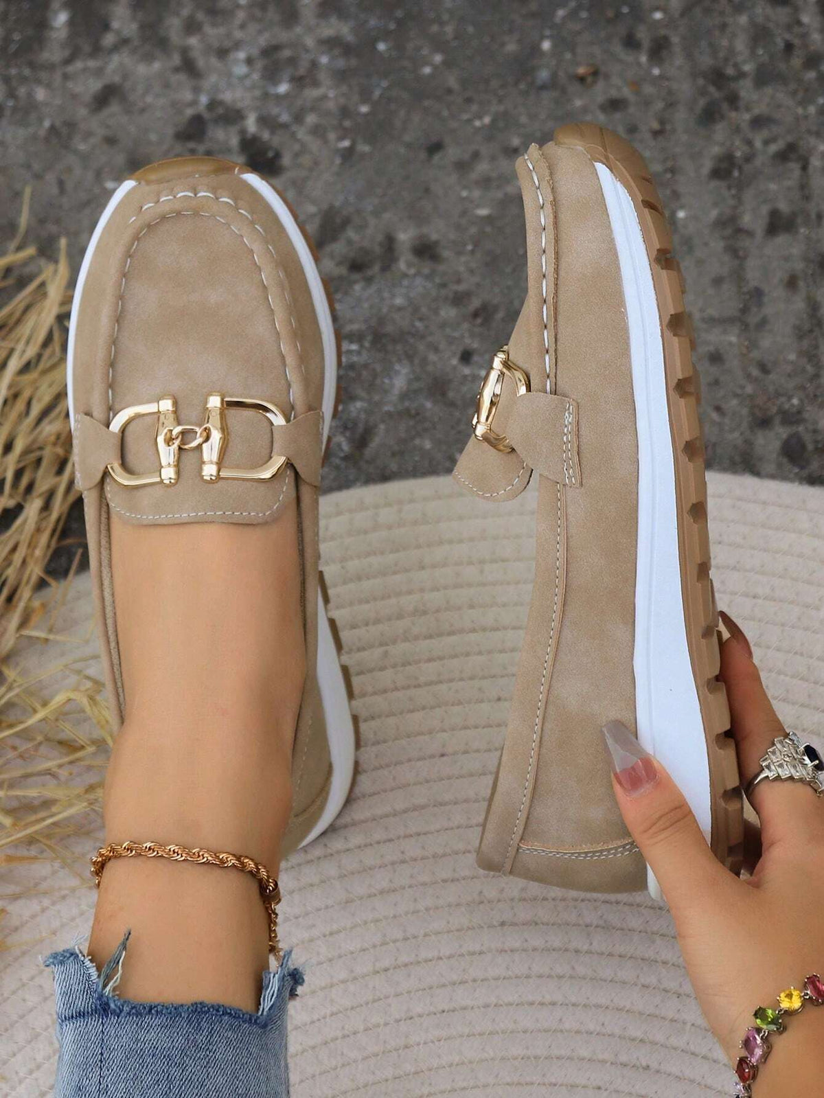 Mocasines con plataforma y hebilla Mari Nati