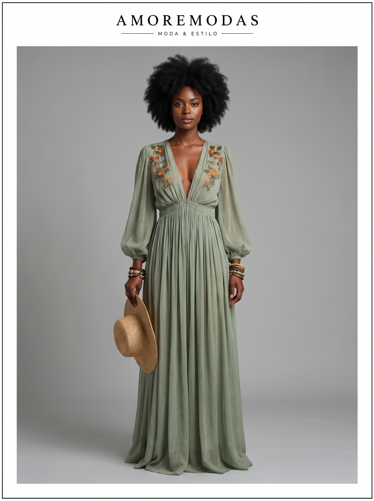 Vestido maxi floral bohemio Élodine