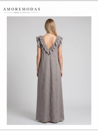 Camelia Vestido Maxi Bohemio con Escote en V