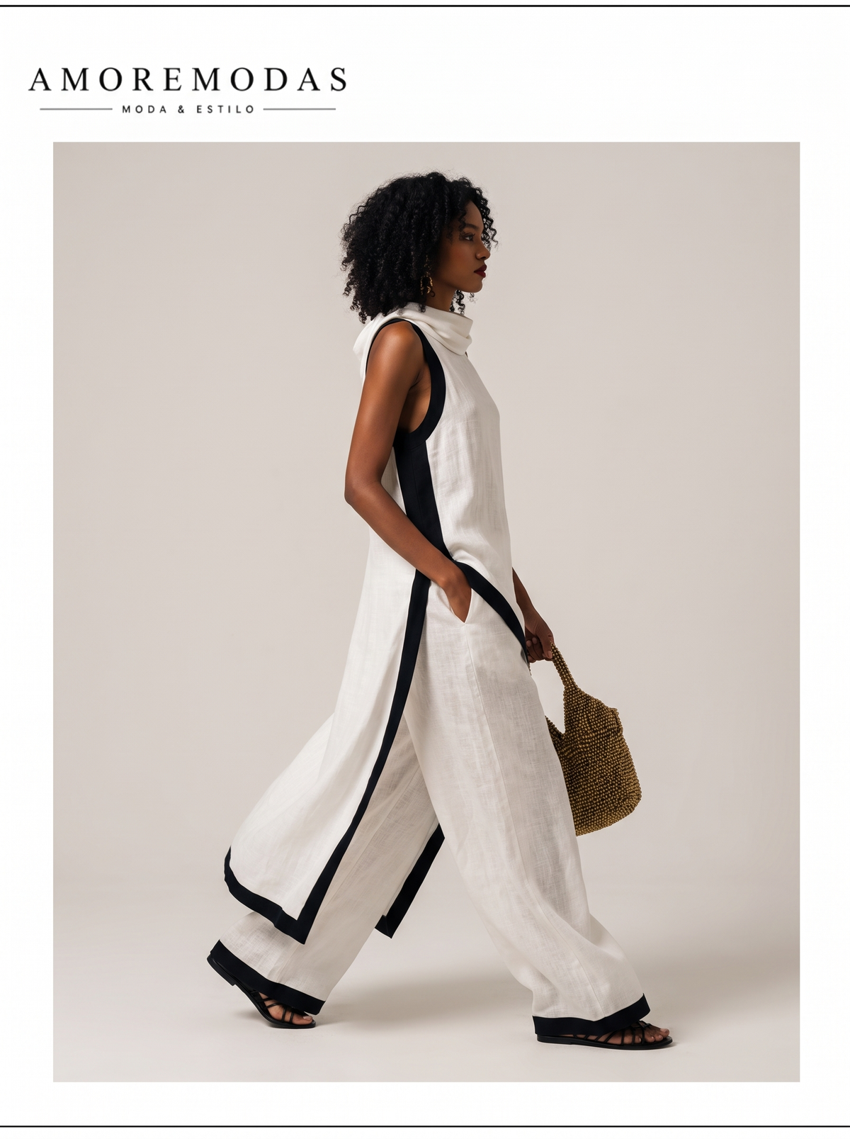 Conjunto efecto lino minimalista Nadia