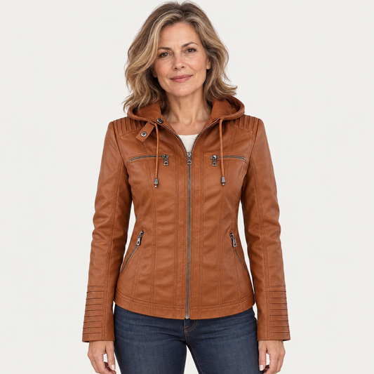 Chaqueta de cuero robusta y elegante Flavia