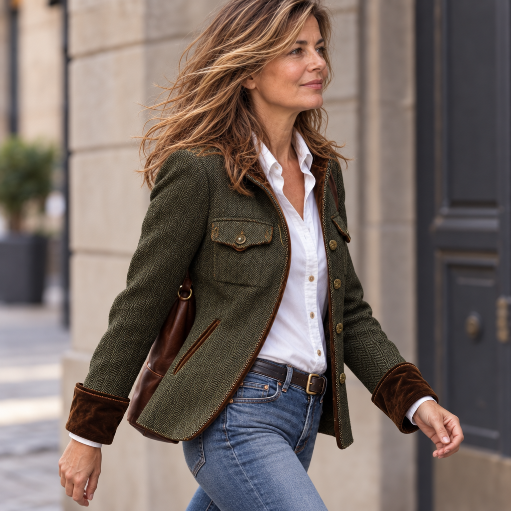 Dolores - Blazer de Sarga con Ribete