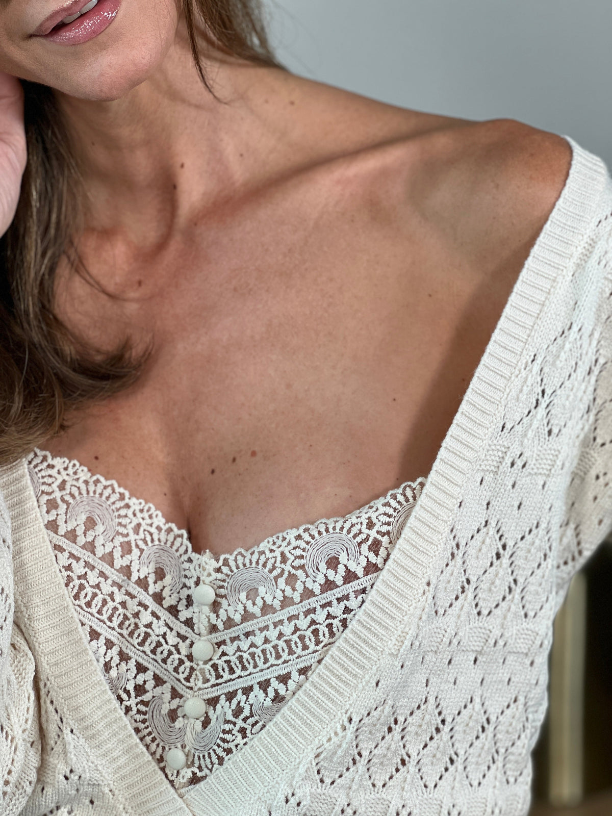 Blusa de punto reversible Ágata