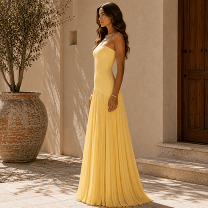 Vestido con hombros descubiertos Francesca