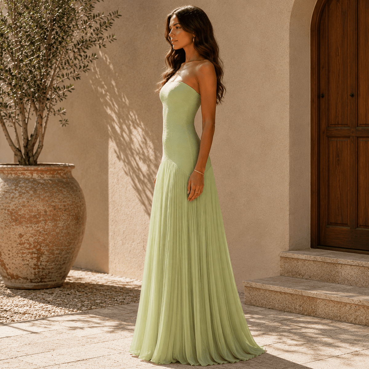 Vestido con hombros descubiertos Francesca