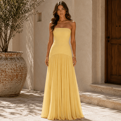 Vestido con hombros descubiertos Francesca