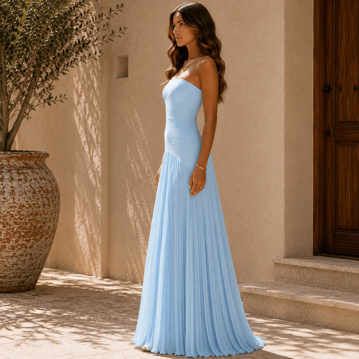 Vestido con hombros descubiertos Francesca