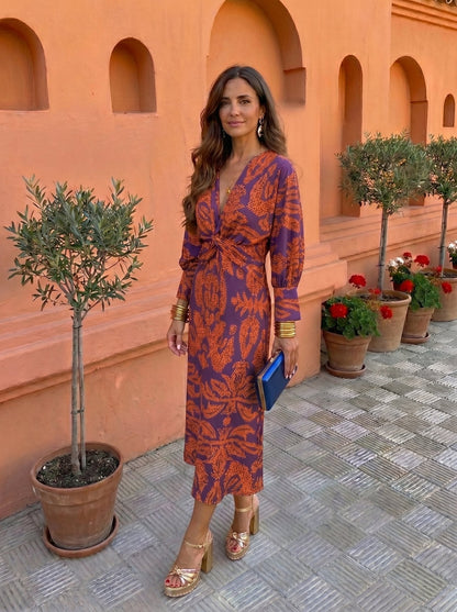 Vestido midi estampado Laura