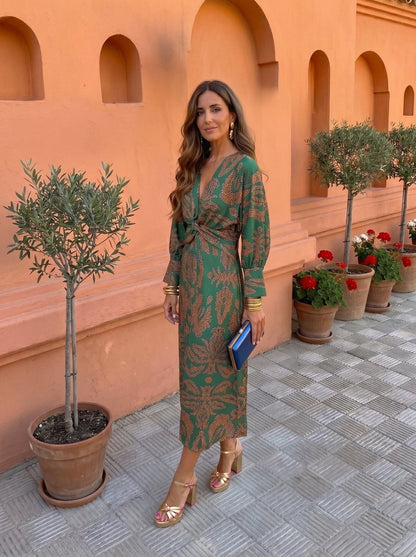 Vestido midi estampado Laura
