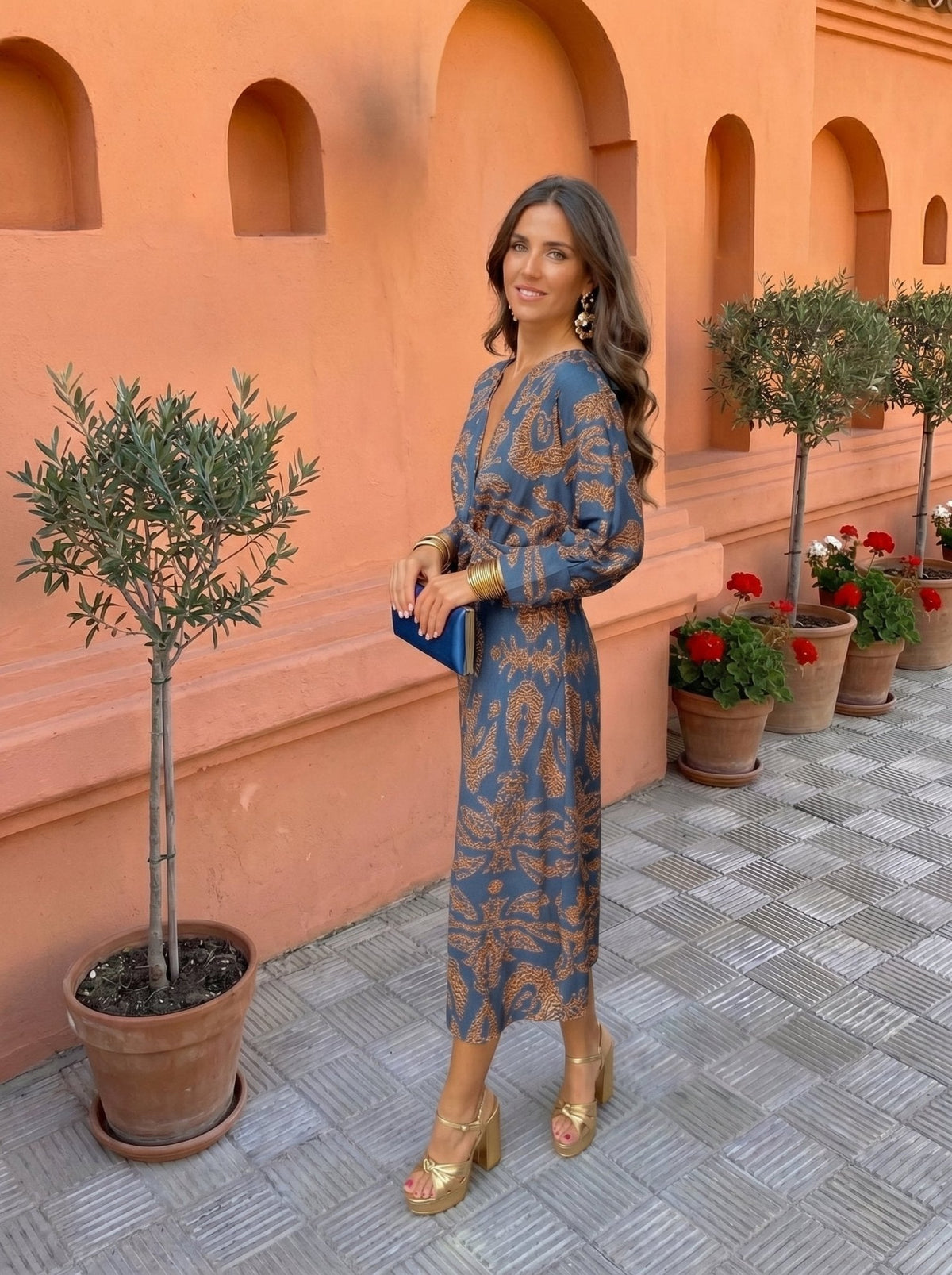 Vestido midi estampado Laura