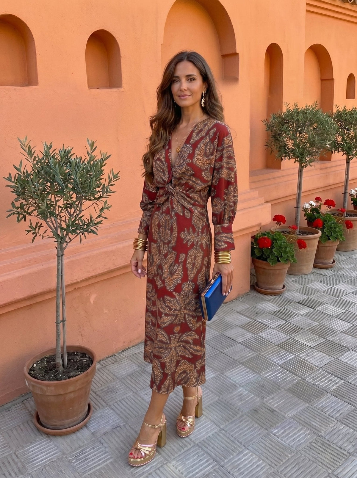 Vestido midi estampado Laura