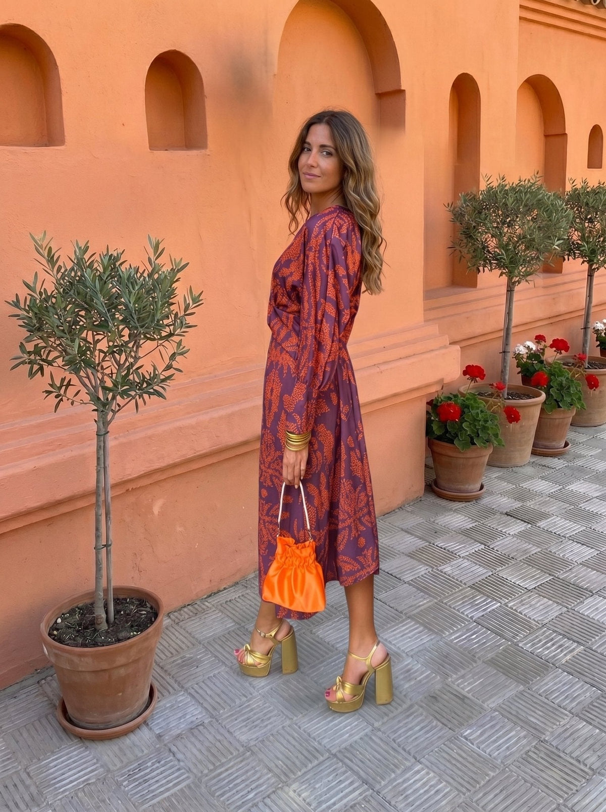 Vestido midi estampado Laura