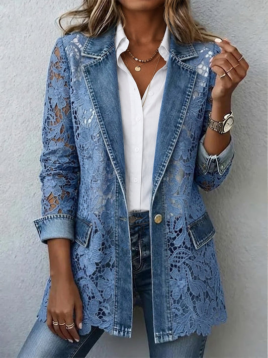 Blazer con encaje floral Alicia