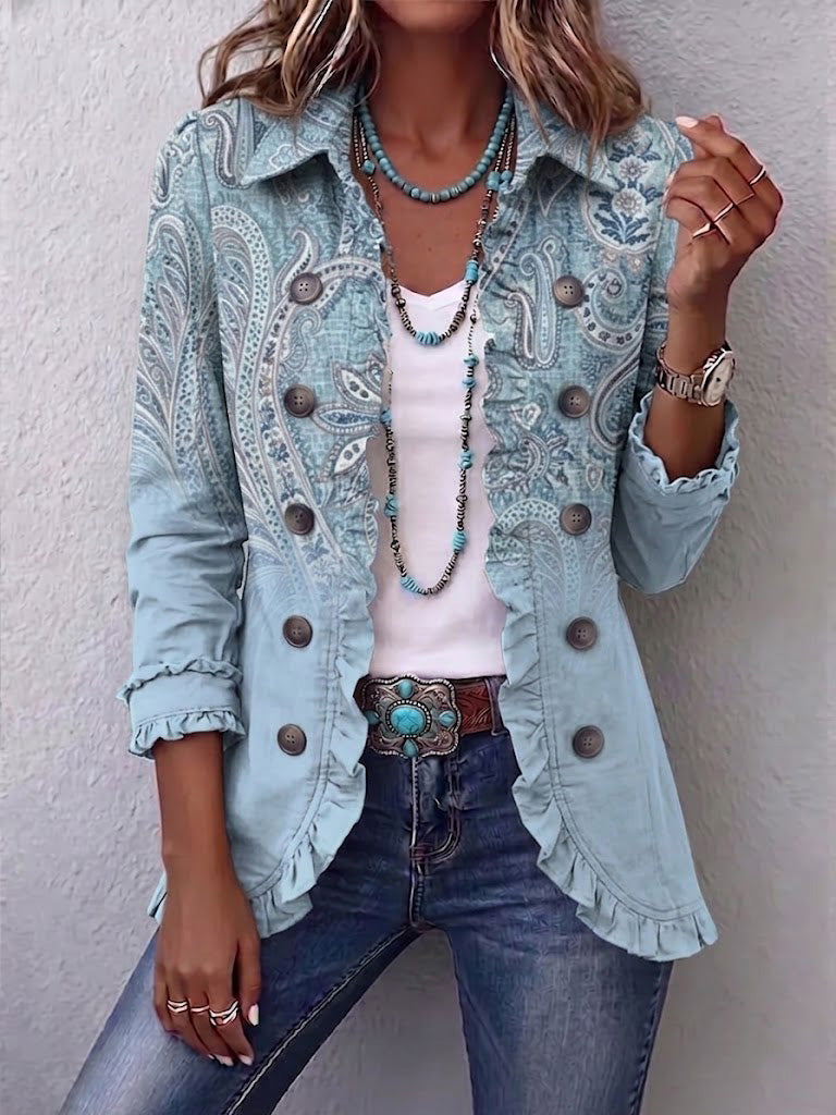 Chaqueta cachemira vintage con volantes Angustias