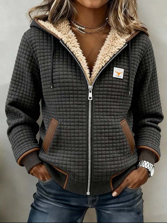 Chaqueta acolchada con capucha y cremallera Sandra